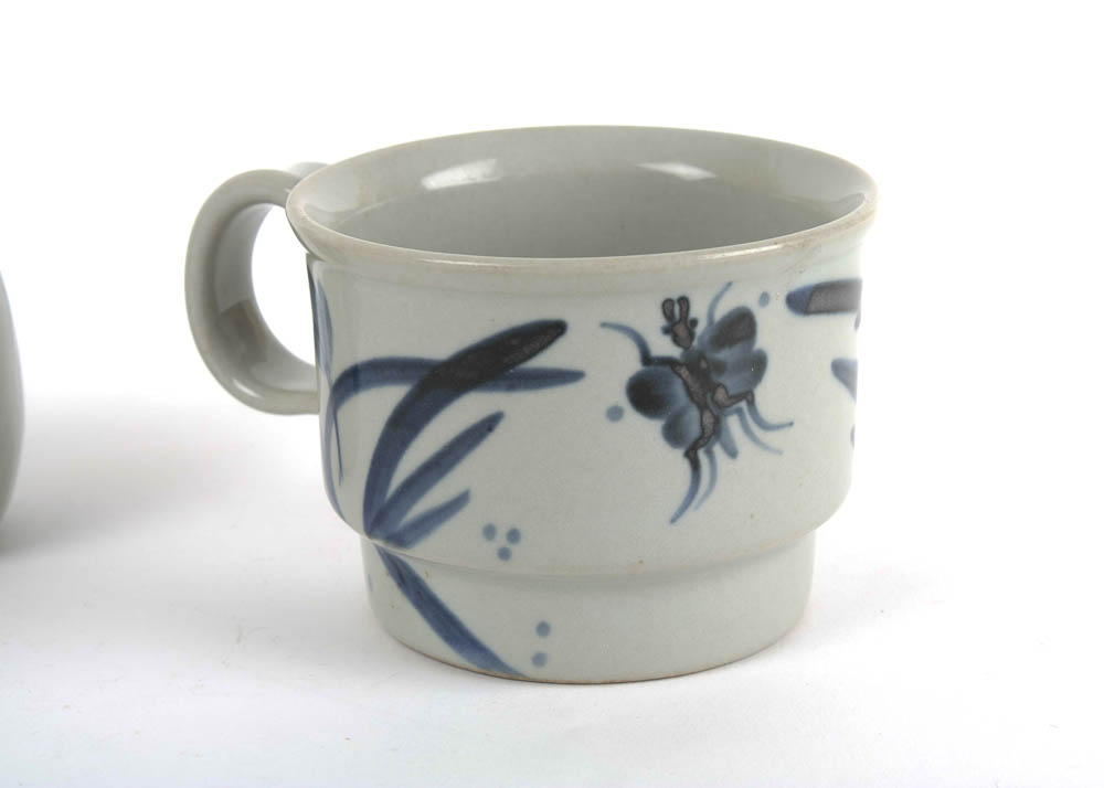 Iron Mountain Stoneware Pieces in Martha's Flowers and Lookout Mountain Patterns