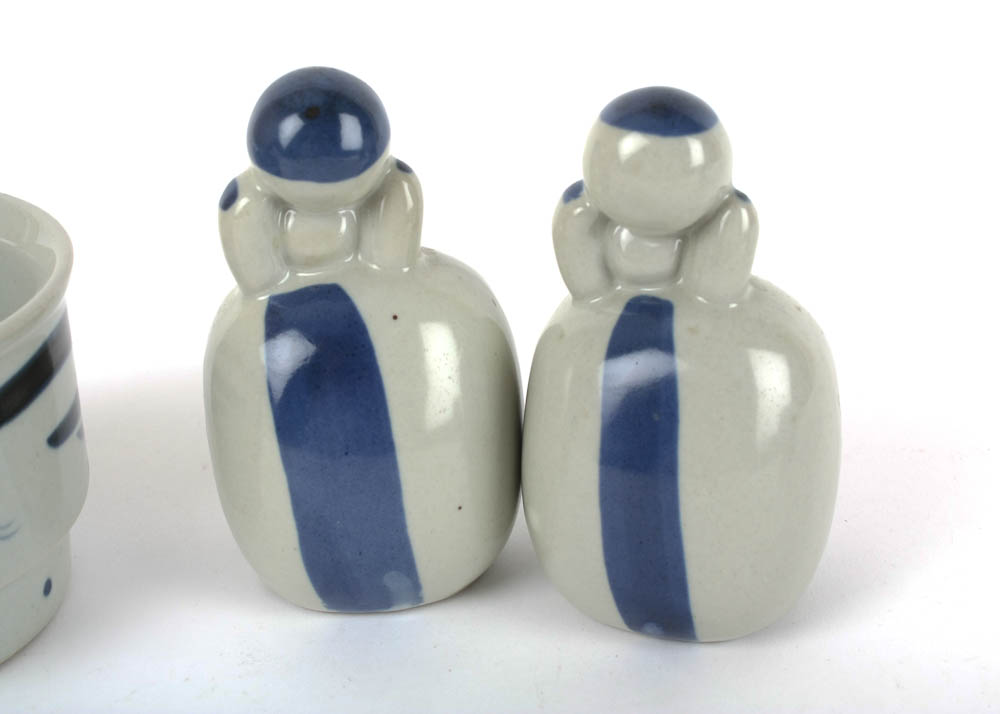 Iron Mountain Stoneware Pieces in Martha's Flowers and Lookout Mountain Patterns