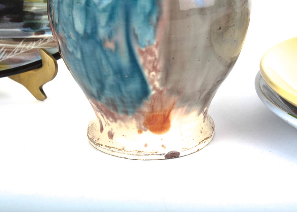 Hand Decorated Clementine Hunter Plates by Jennifer Sweeney and Decorative Wall Plate