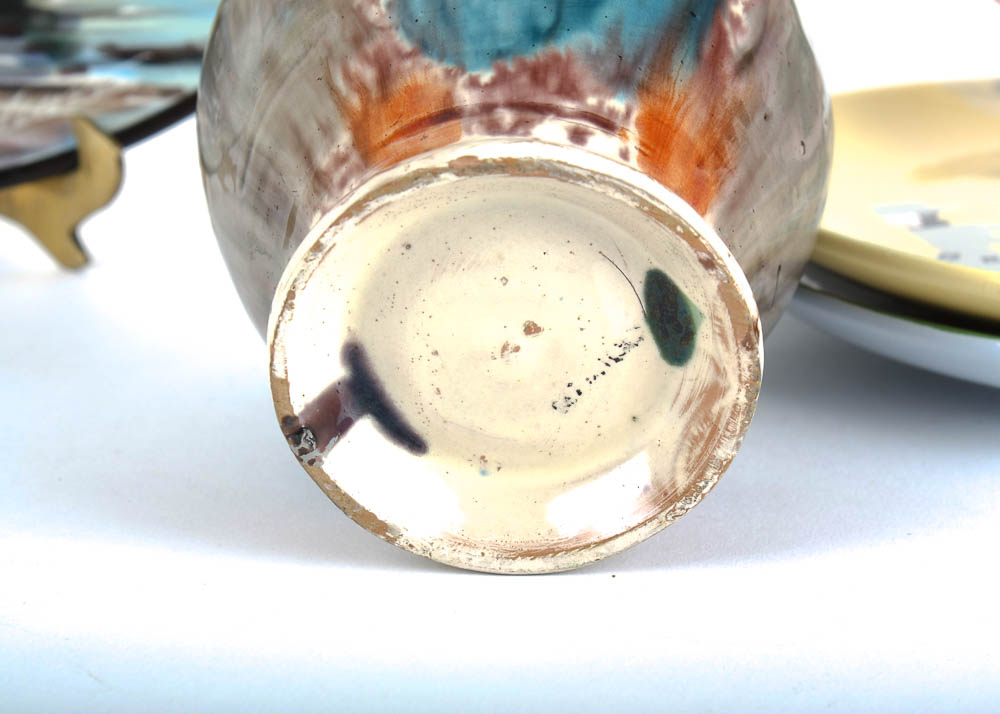 Hand Decorated Clementine Hunter Plates by Jennifer Sweeney and Decorative Wall Plate