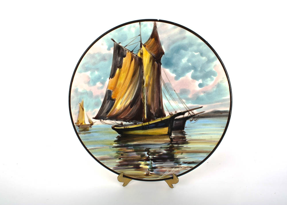 Hand Decorated Clementine Hunter Plates by Jennifer Sweeney and Decorative Wall Plate