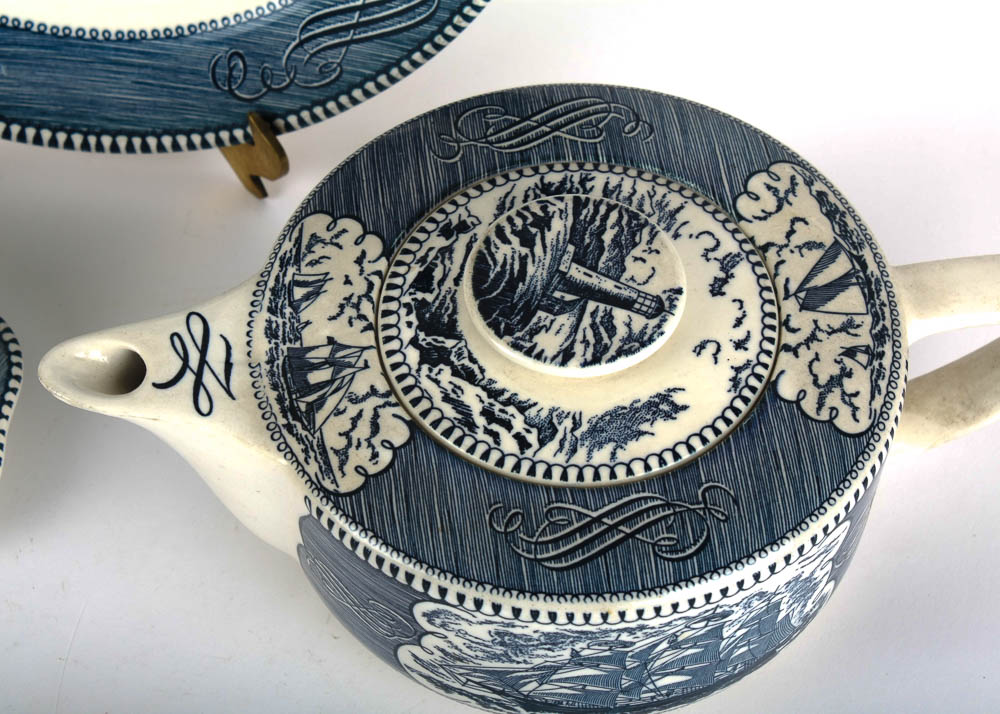 Royal Currier and Ives and Collected Transferware Table Items