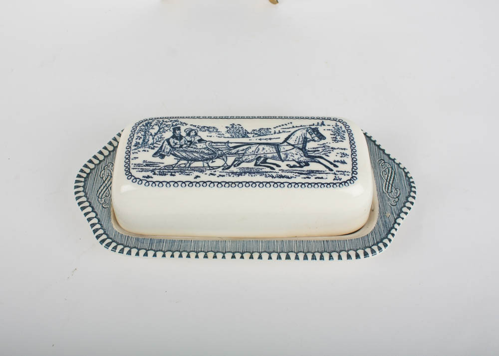 Royal Currier and Ives and Collected Transferware Table Items