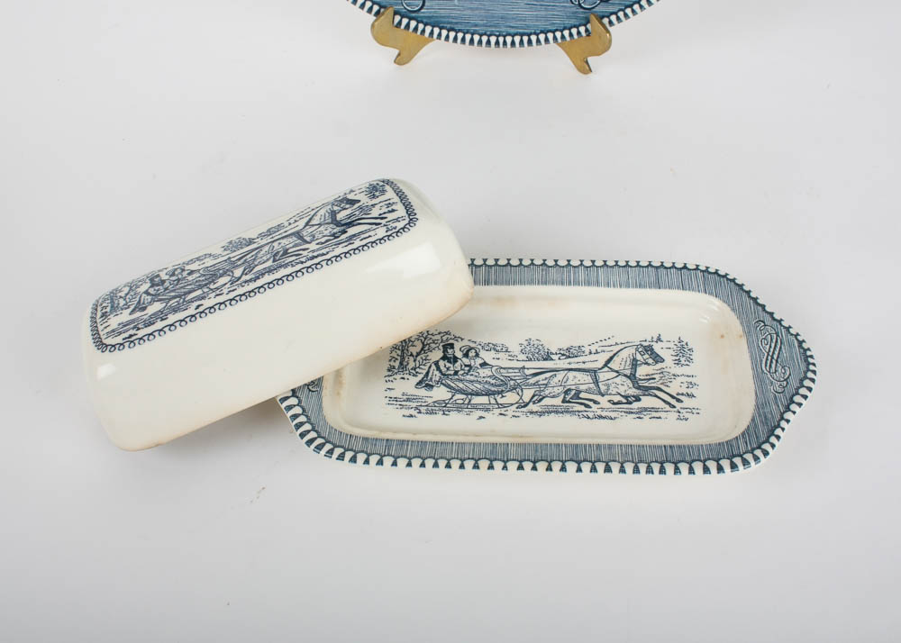 Royal Currier and Ives and Collected Transferware Table Items