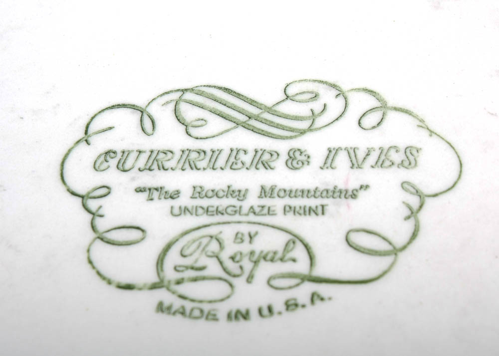 Royal Currier and Ives and Collected Transferware Table Items