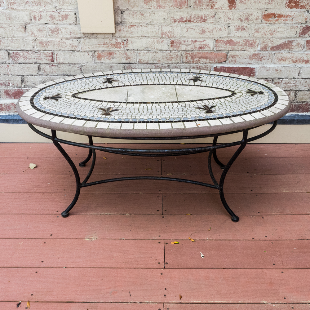 Mosaic Tile Outdoor Coffee Table
