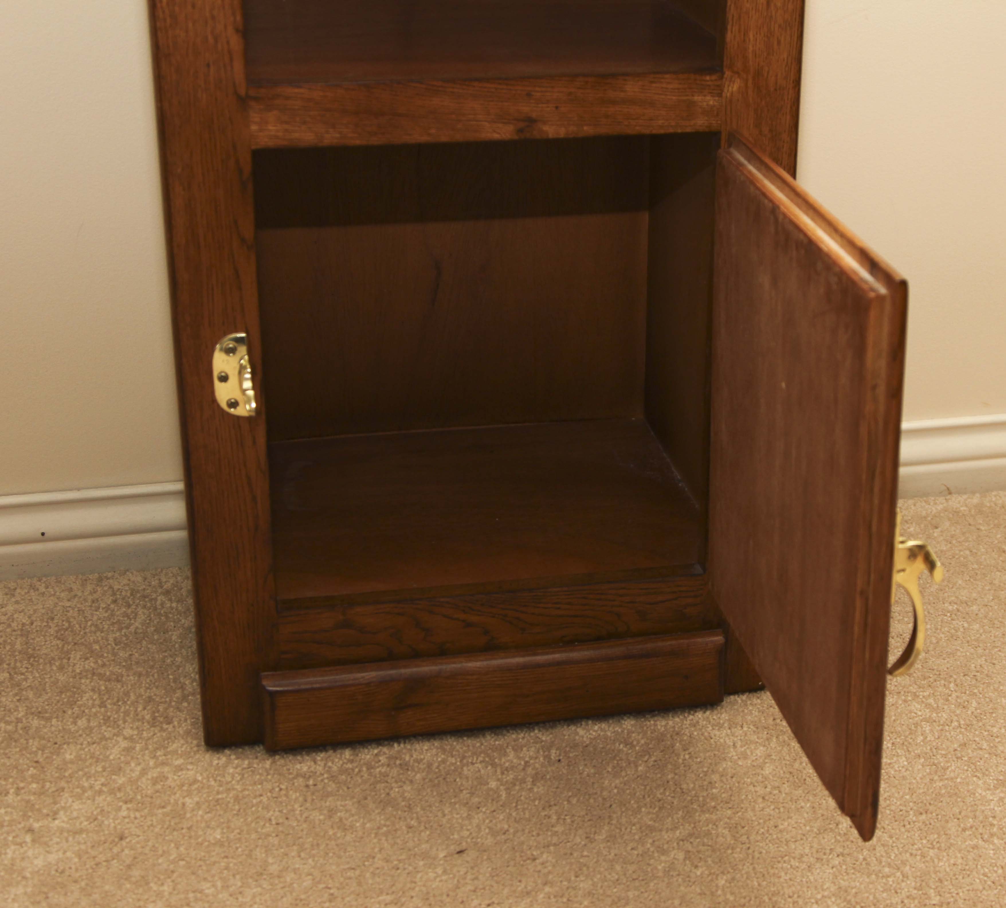 White Clad Reproduction Oak Ice Box Cabinet