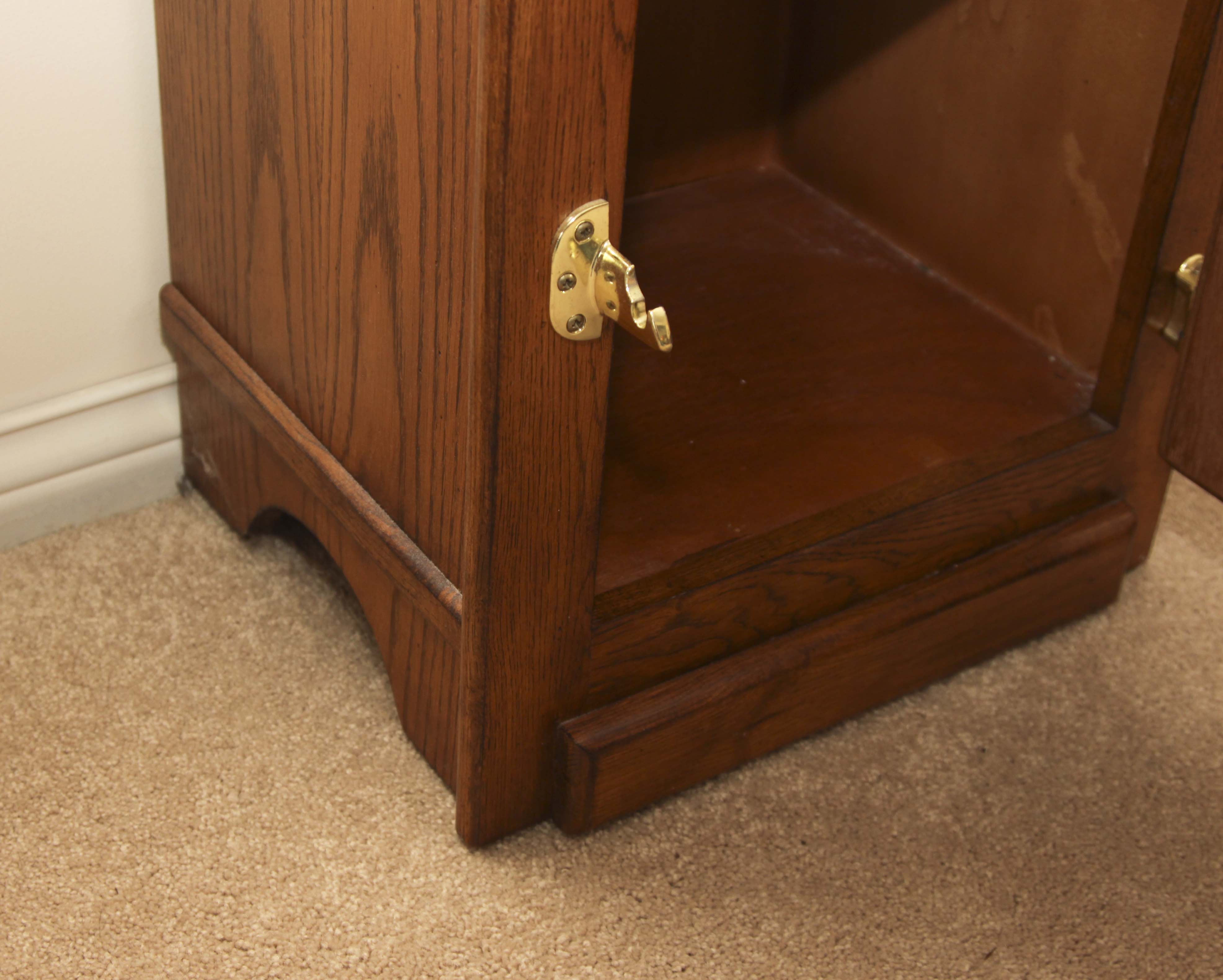 White Clad Reproduction Oak Ice Box Cabinet