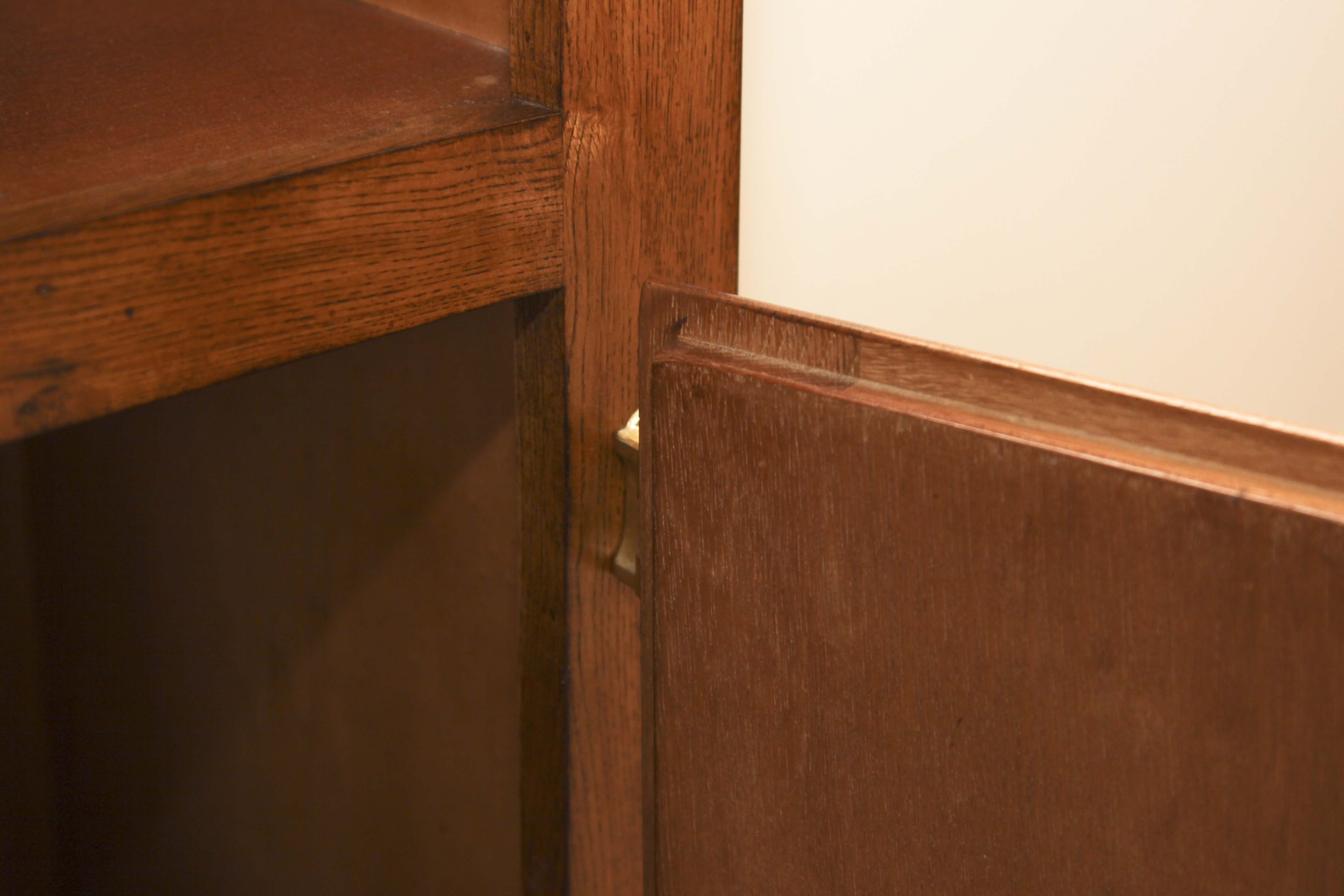 White Clad Reproduction Oak Ice Box Cabinet