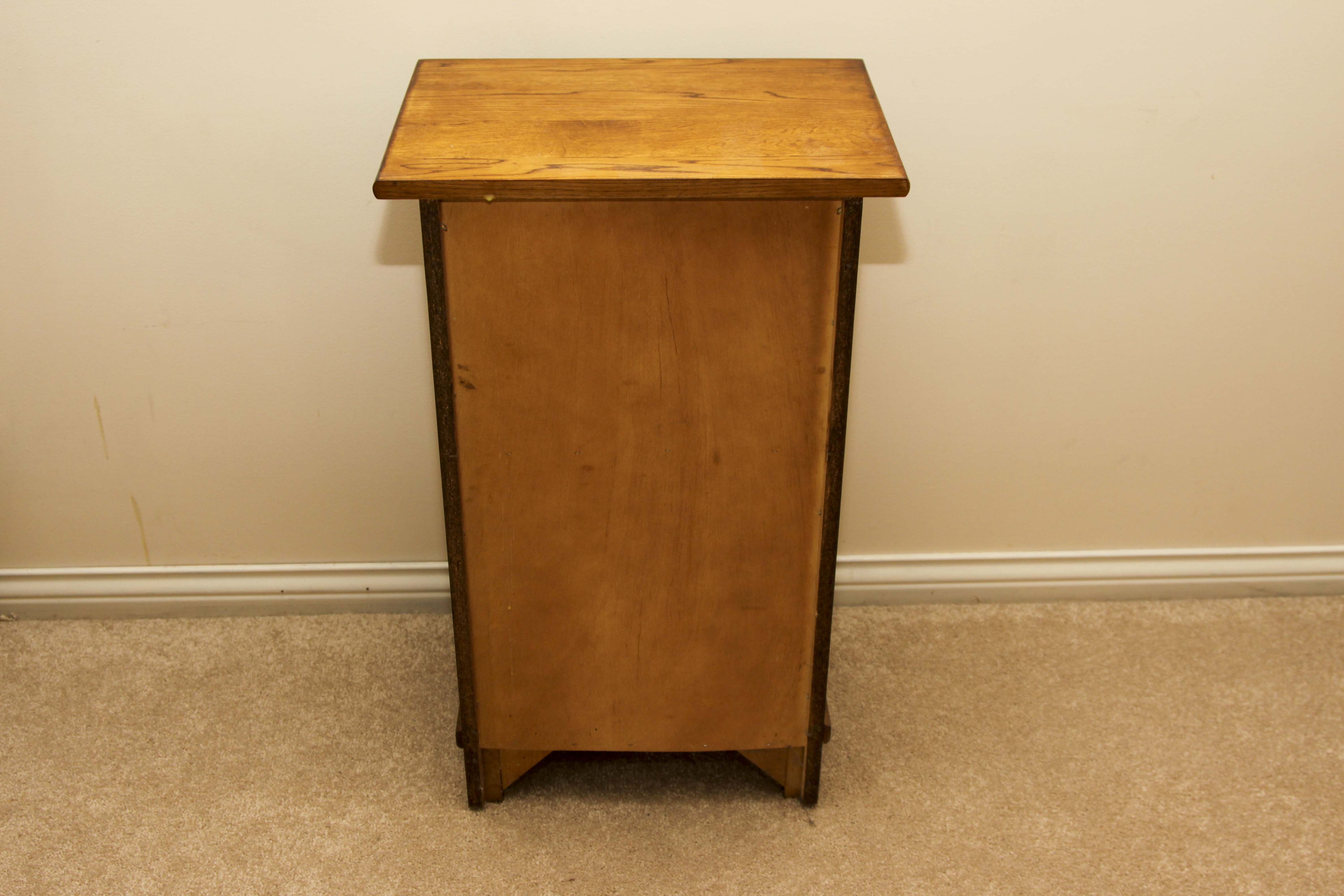 White Clad Reproduction Oak Ice Box Cabinet