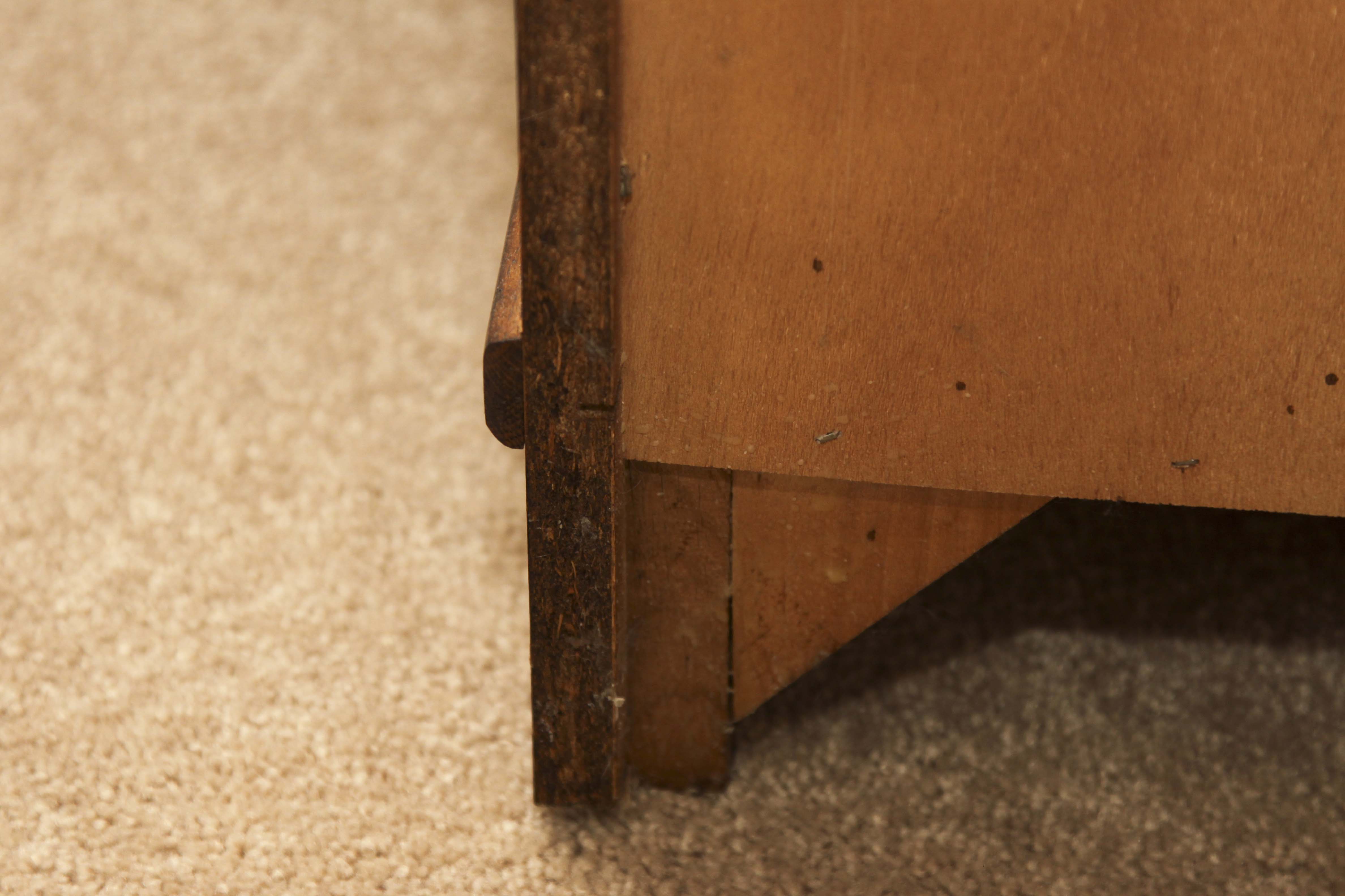 White Clad Reproduction Oak Ice Box Cabinet