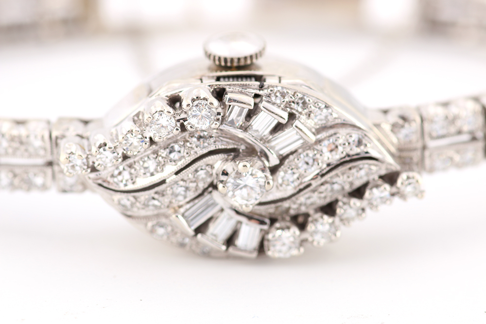 14K White Gold and 2.65 CTW Diamond Watch