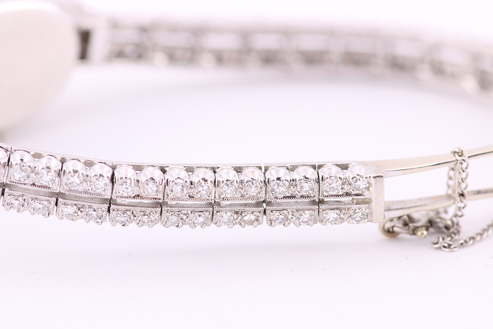 14K White Gold and 2.65 CTW Diamond Watch