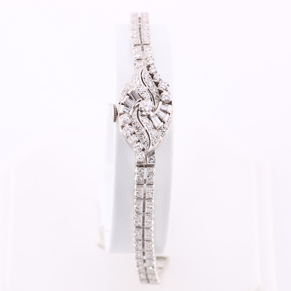 14K White Gold and 2.65 CTW Diamond Watch