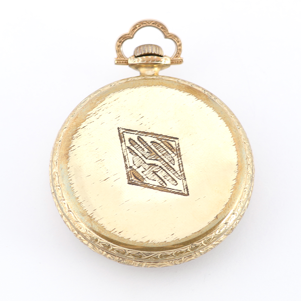 Elgin Open Faced Gold Filled Pocket Watch