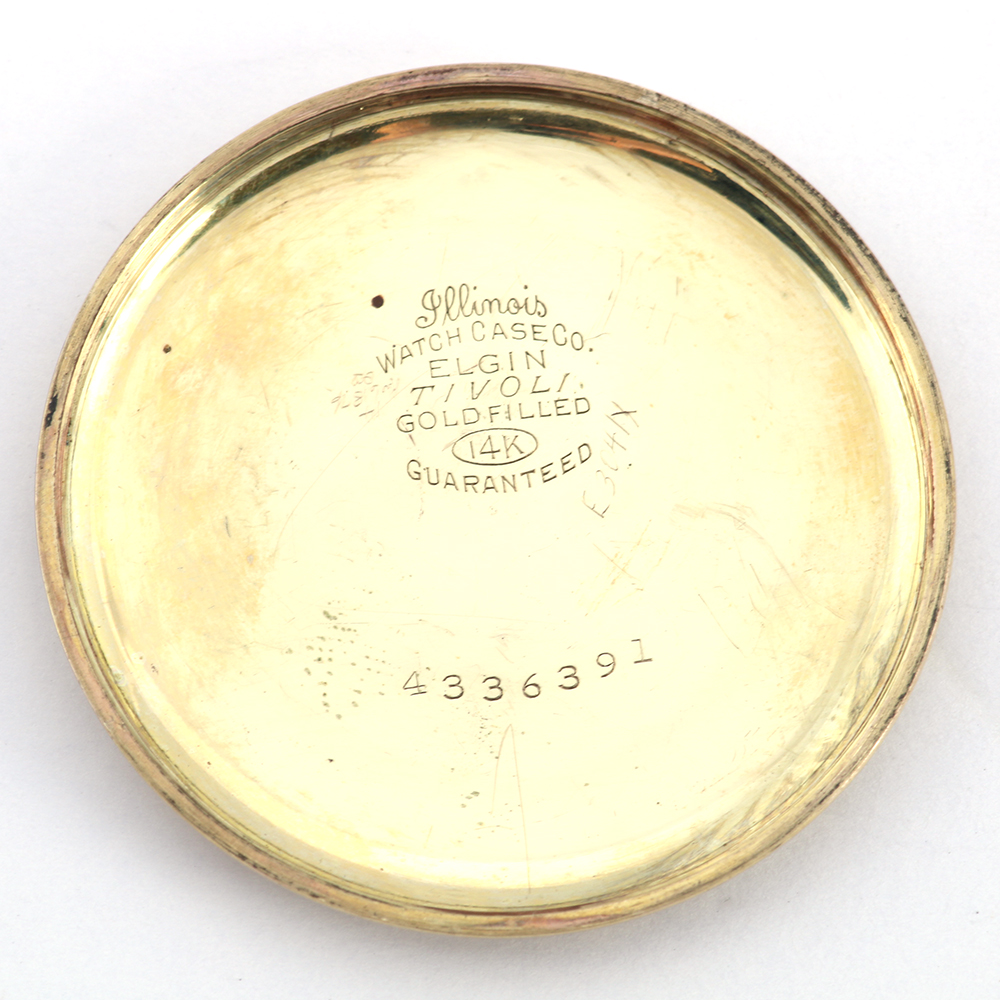 Elgin Open Faced Gold Filled Pocket Watch