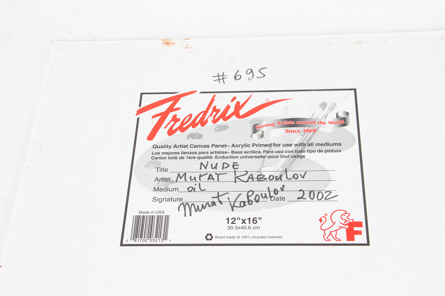 Original Oil on Canvas "#695 Nude" by Murat Kaboulov