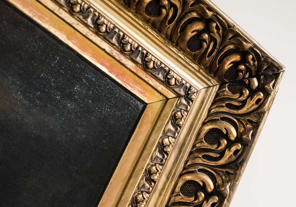 Original 19th Century Nocturne Seascape Oil Painting on Canvas