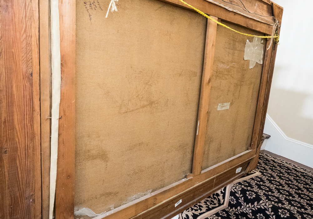 Original 19th Century Nocturne Seascape Oil Painting on Canvas