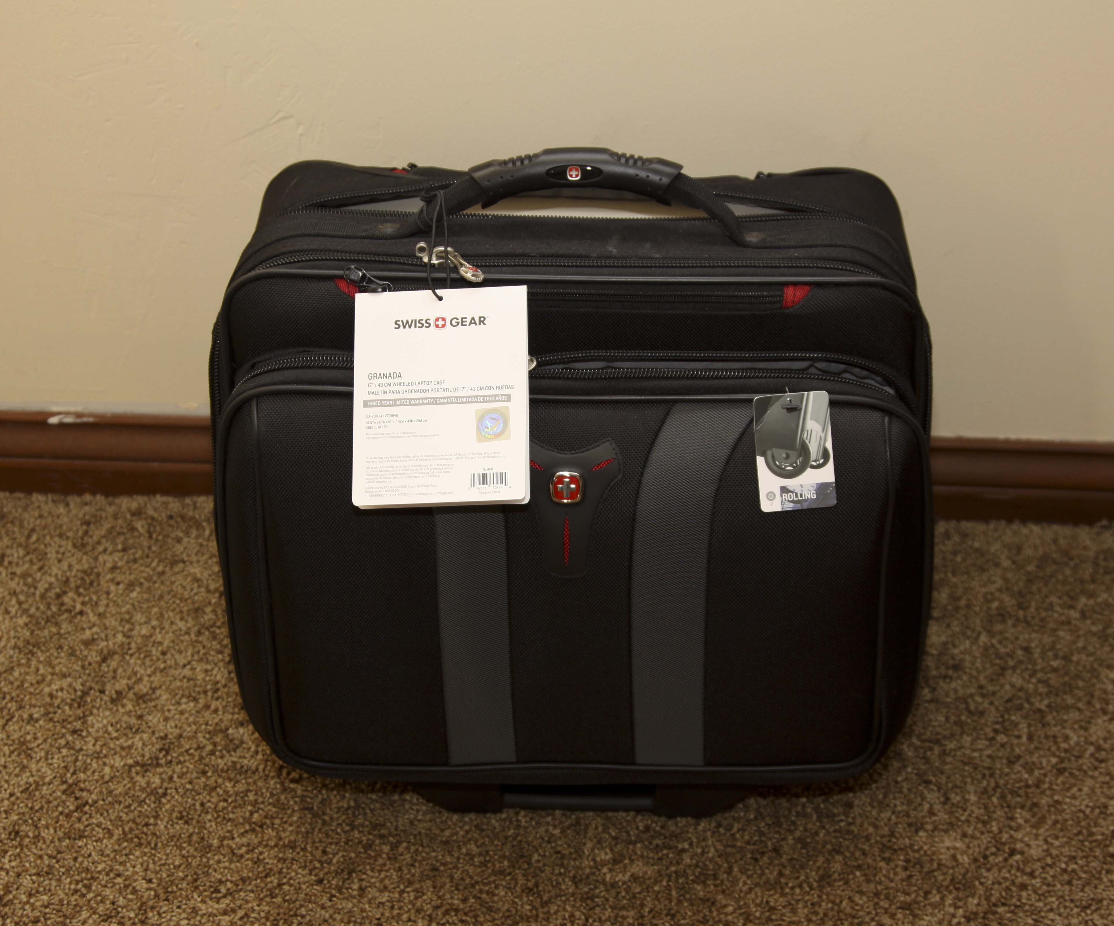 New "Granada" Swiss Gear Rolling Laptop Briefcase