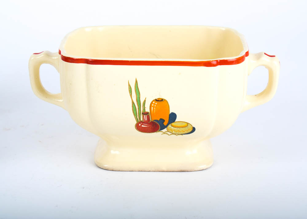 Vintage Homer Laughlin Fiesta "Go-Alongs" Tableware, Towel, and Laminated Paper Cut Outs