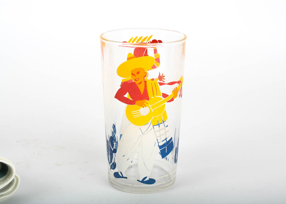Vintage Homer Laughlin Fiesta "Go-Alongs" Tableware, Towel, and Laminated Paper Cut Outs