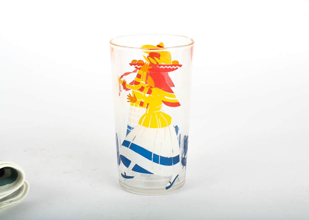 Vintage Homer Laughlin Fiesta "Go-Alongs" Tableware, Towel, and Laminated Paper Cut Outs