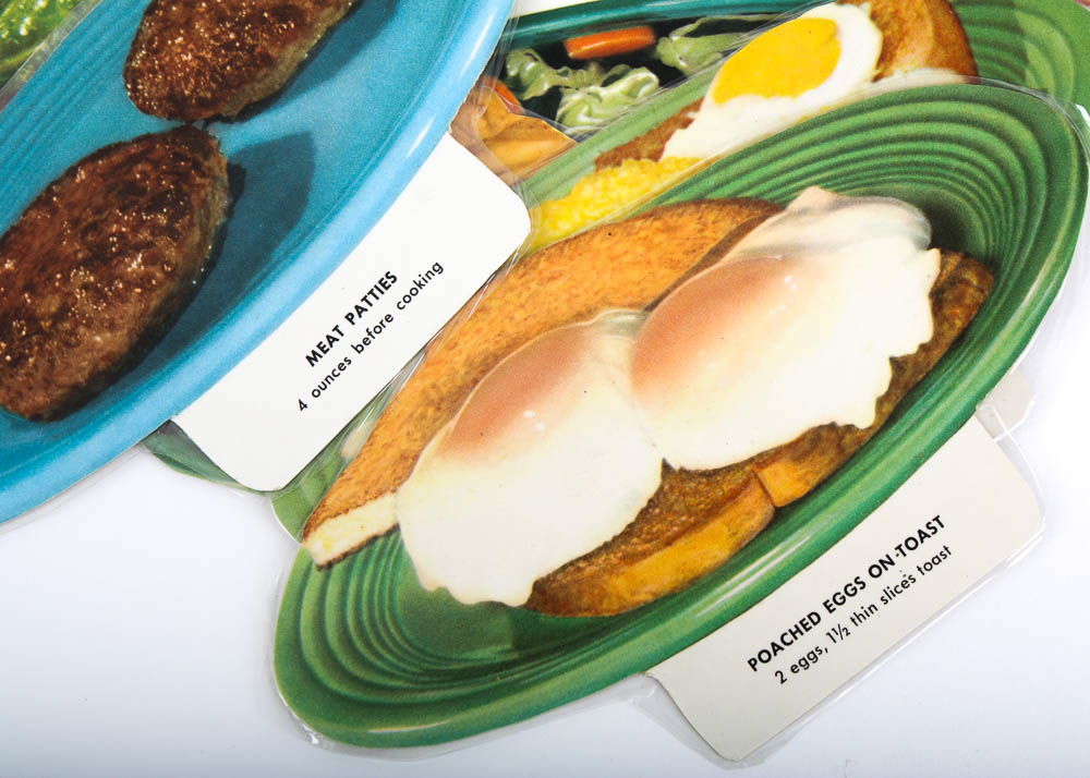 Vintage Homer Laughlin Fiesta "Go-Alongs" Tableware, Towel, and Laminated Paper Cut Outs