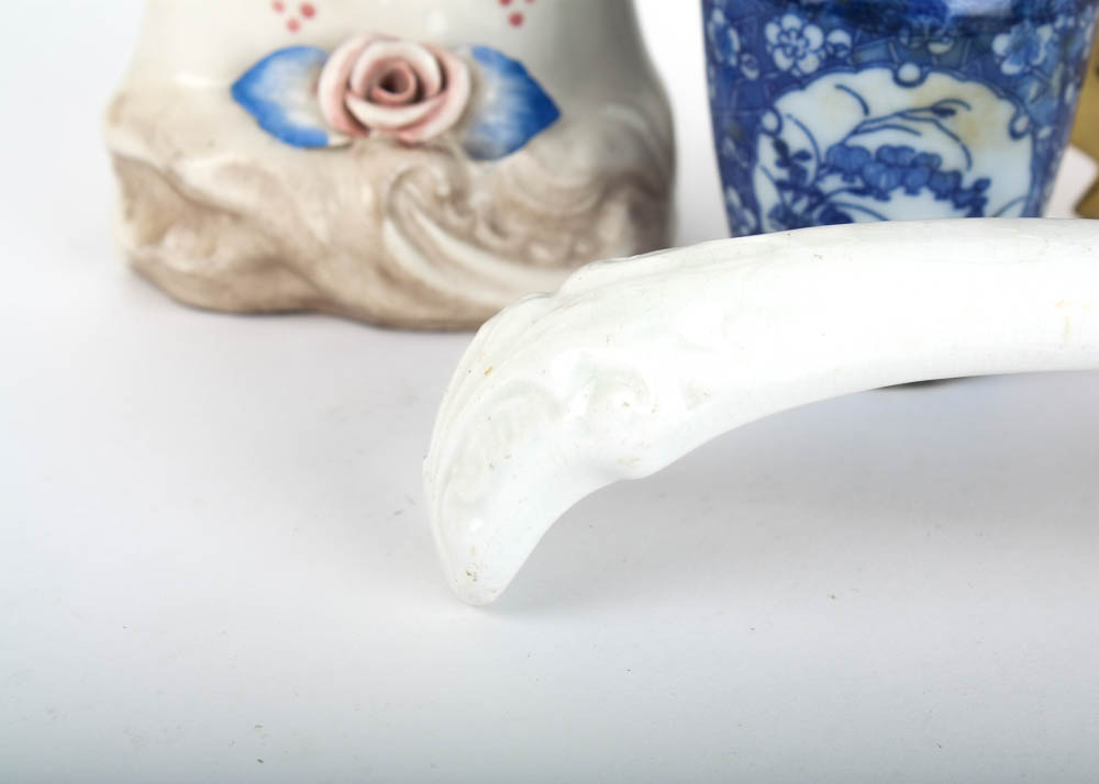 Collected Antique Decorative Hand Painted Porcelain Pieces