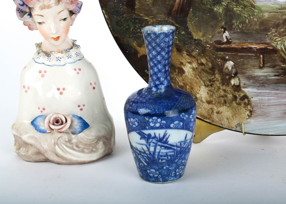 Collected Antique Decorative Hand Painted Porcelain Pieces