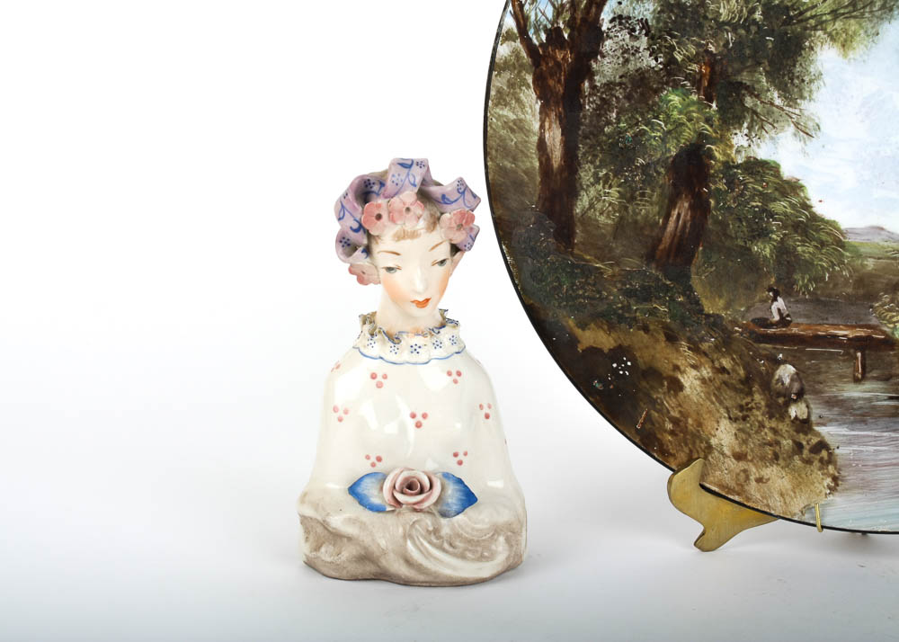 Collected Antique Decorative Hand Painted Porcelain Pieces