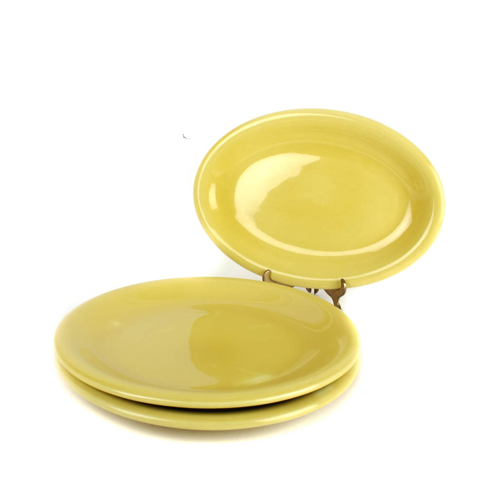 Vintage Sterling China by Russel Wright Chop Plates and Oval Platter