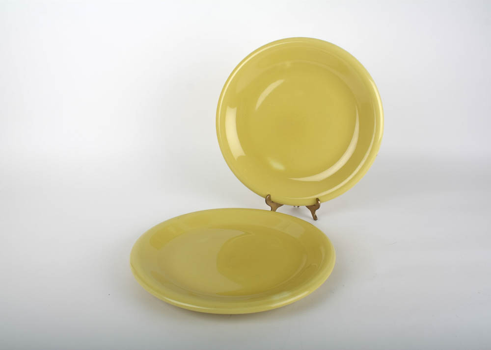 Vintage Sterling China by Russel Wright Chop Plates and Oval Platter