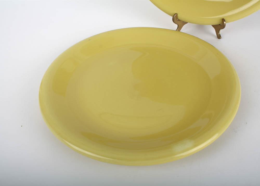 Vintage Sterling China by Russel Wright Chop Plates and Oval Platter