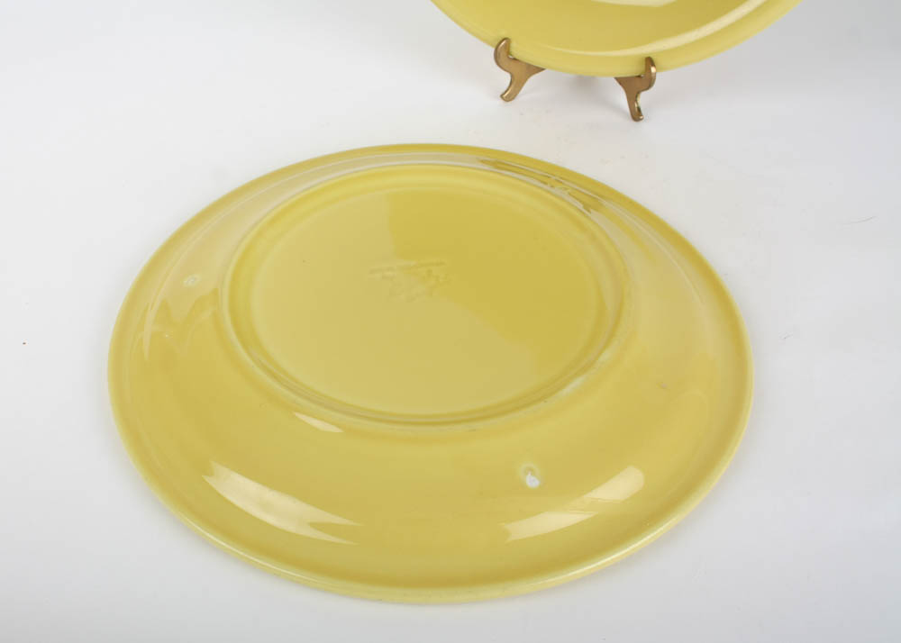 Vintage Sterling China by Russel Wright Chop Plates and Oval Platter