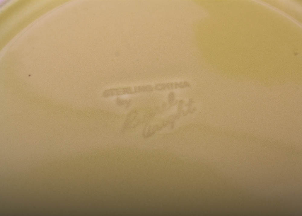 Vintage Sterling China by Russel Wright Chop Plates and Oval Platter