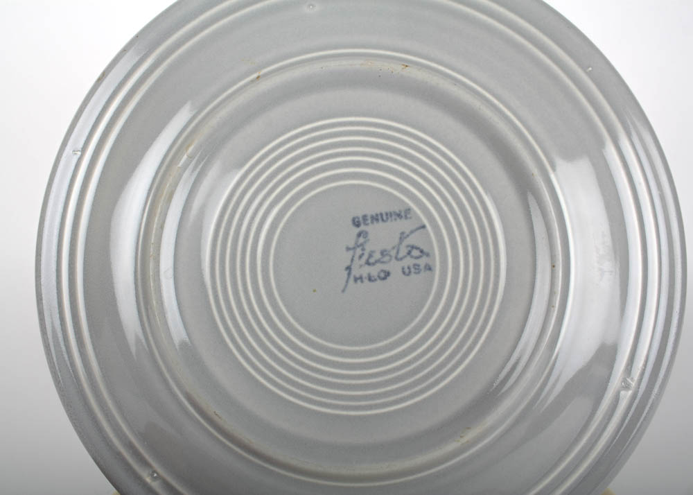 Six Vintage Fiestaware Plates in Assorted Glazes