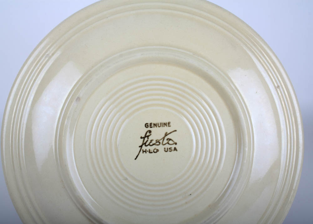 Six Vintage Fiestaware Plates in Assorted Glazes