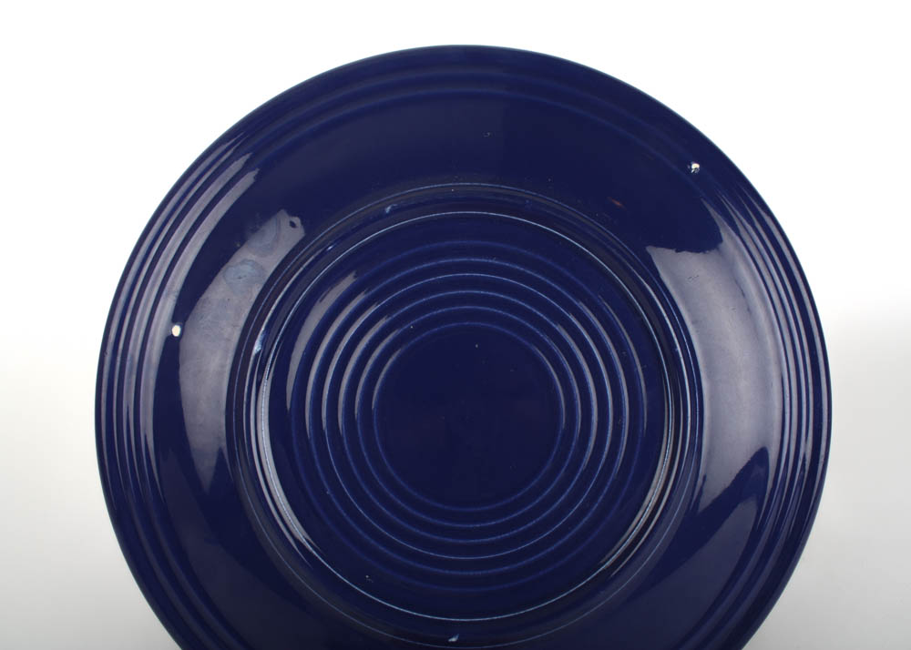 Six Vintage Fiestaware Plates in Assorted Glazes