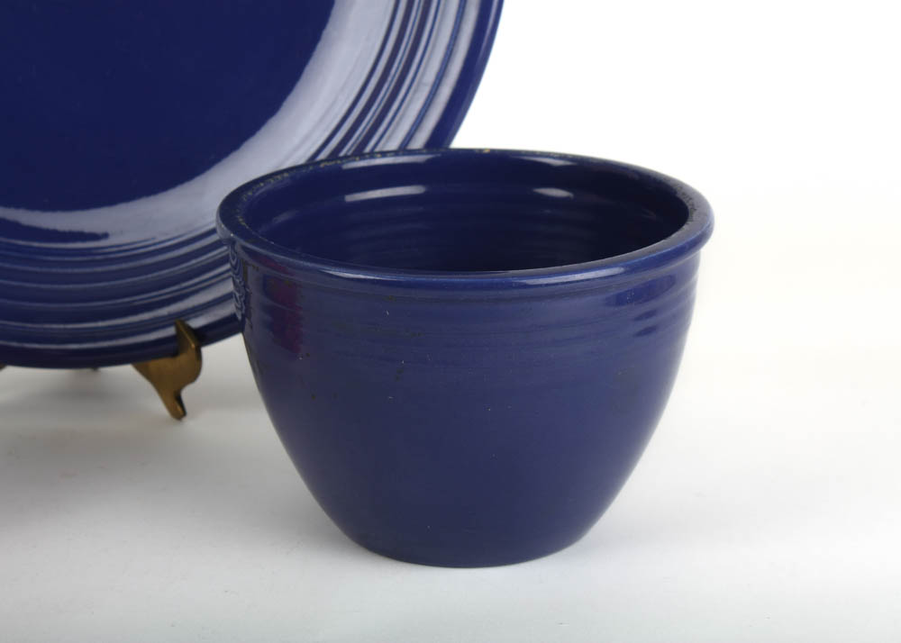 Vintage Fiestaware Planter and Table Pieces