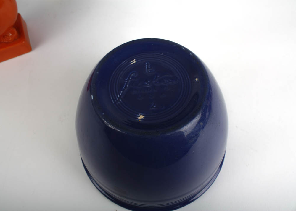 Vintage Fiestaware Planter and Table Pieces