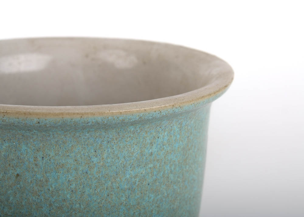 Vintage Glidden Pottery Vase and Planter in Speckled Turquoise