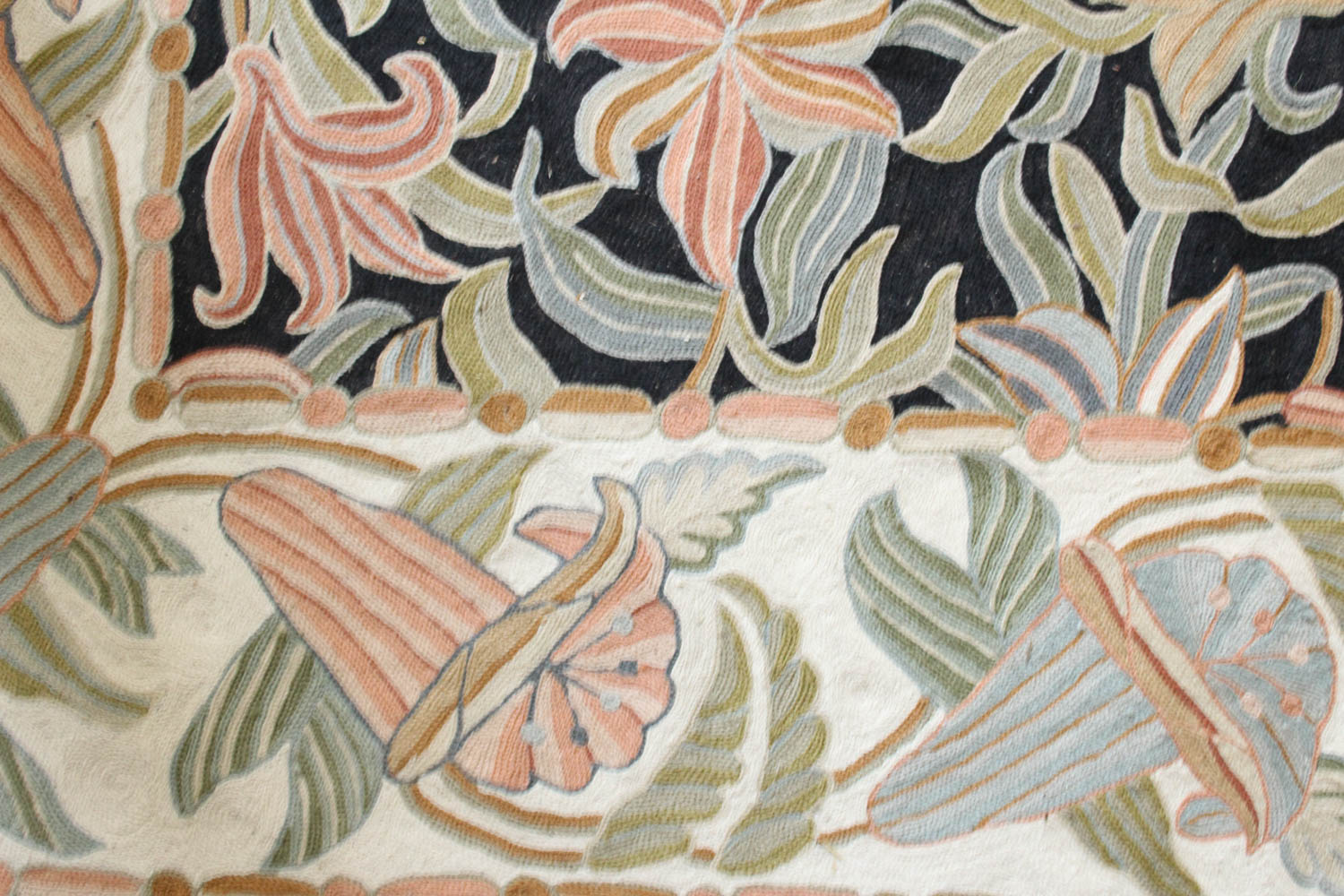 Large Hand Stitched Wool Area Rug