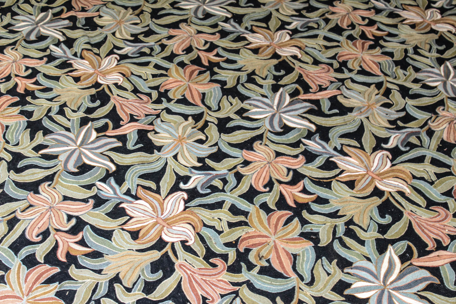 Large Hand Stitched Wool Area Rug