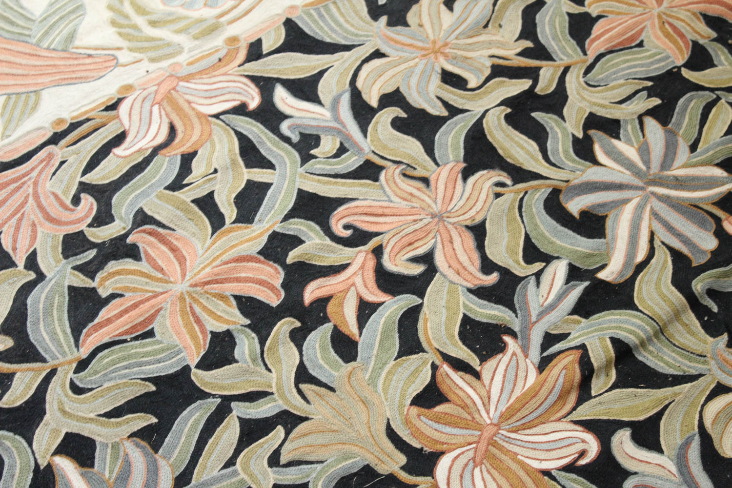 Large Hand Stitched Wool Area Rug