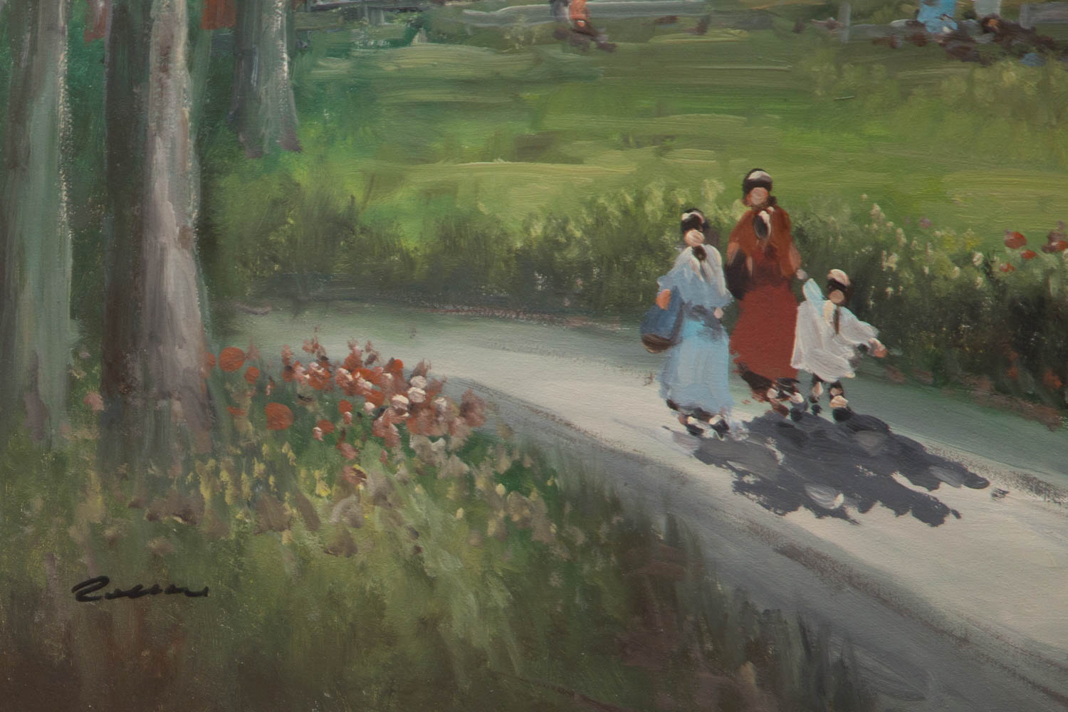 Signed Oil on Canvas Landscape Painting