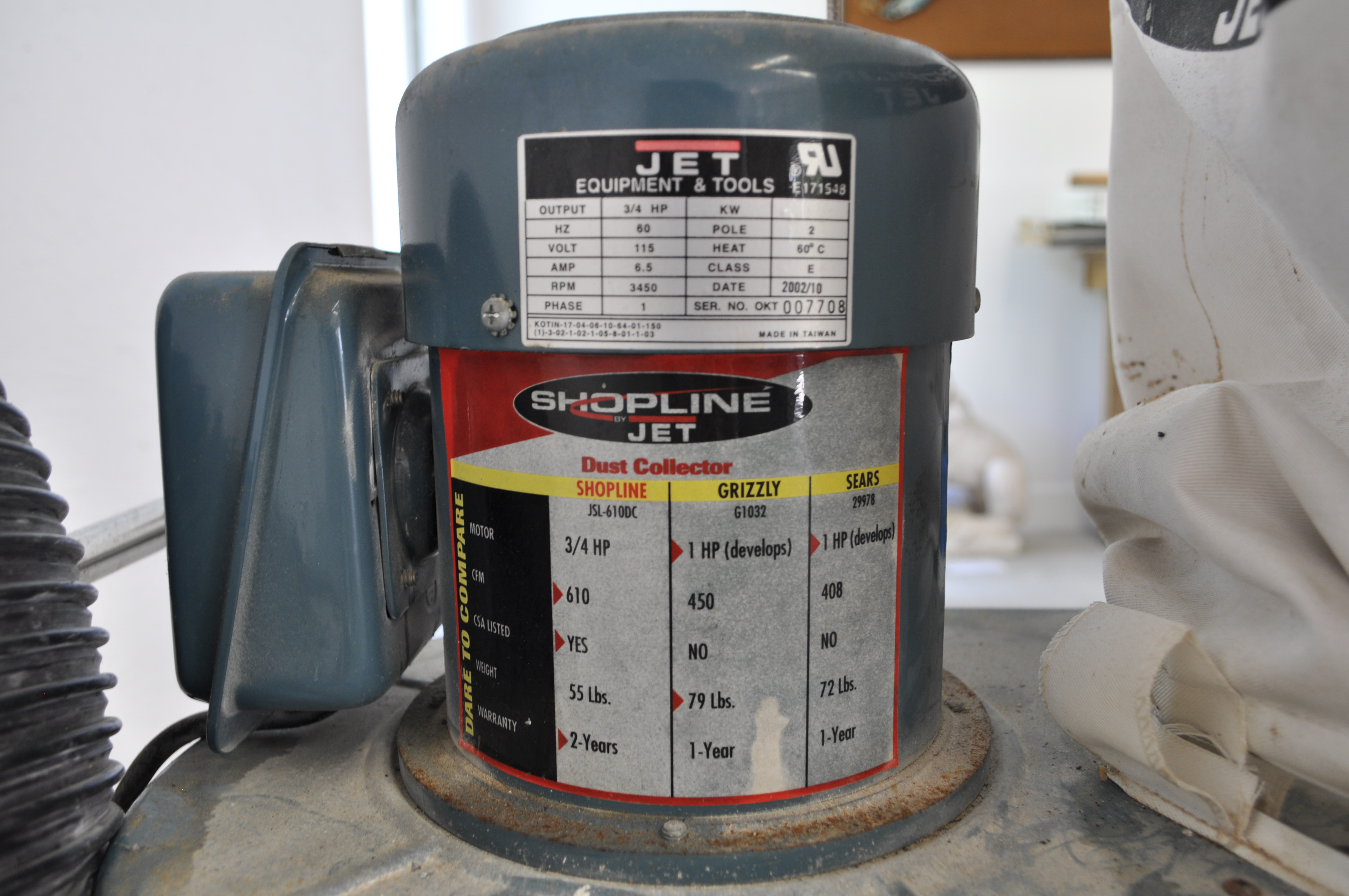 Jet Shopline Dust Collector