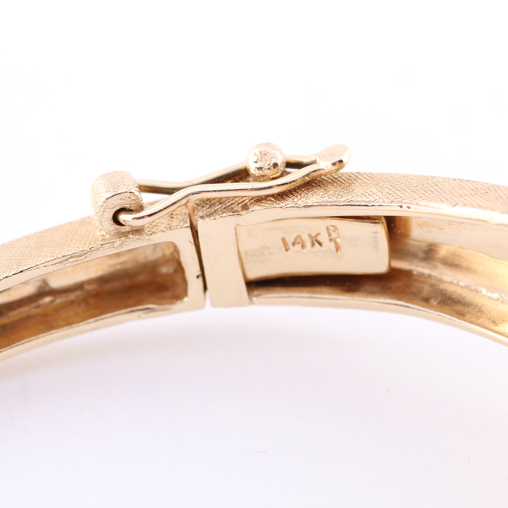 14K Yellow Gold and Diamond Art Deco Bracelet