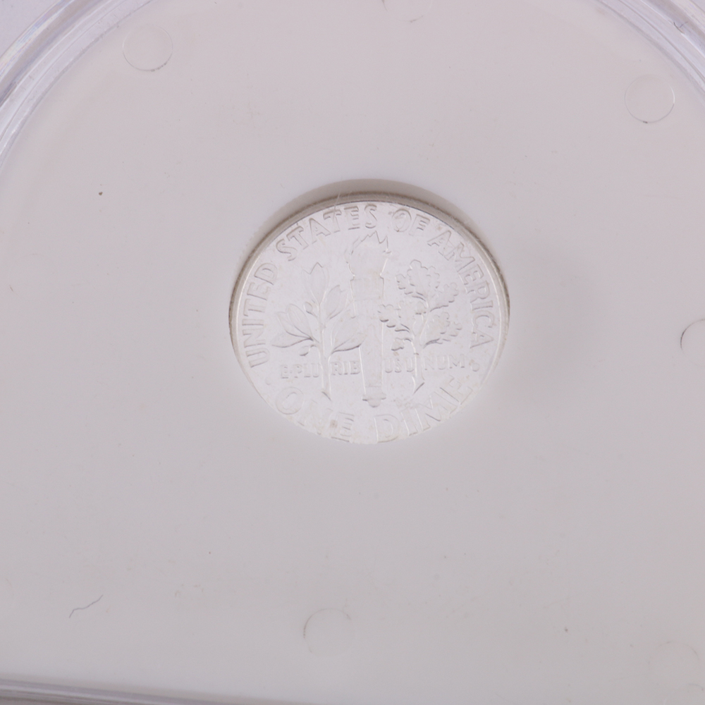 Encapsulated and Graded 1960 Silver Dime