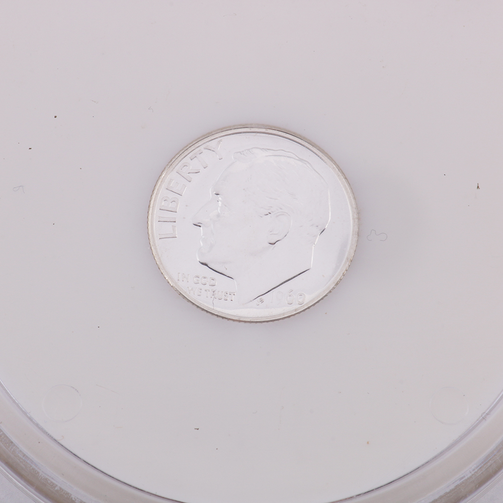 Encapsulated and Graded 1960 Silver Dime